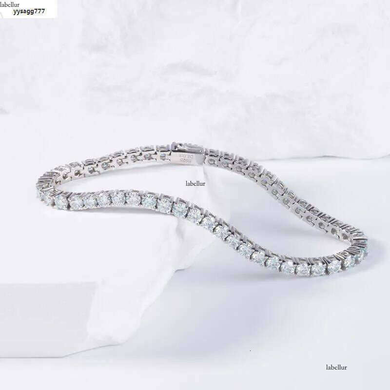 LOKKEI Non-tarnish Gold Plated 3MM Moissanite Dia Tennis Bracelet for Women Hip-Hop Style Jewelry Wholesale