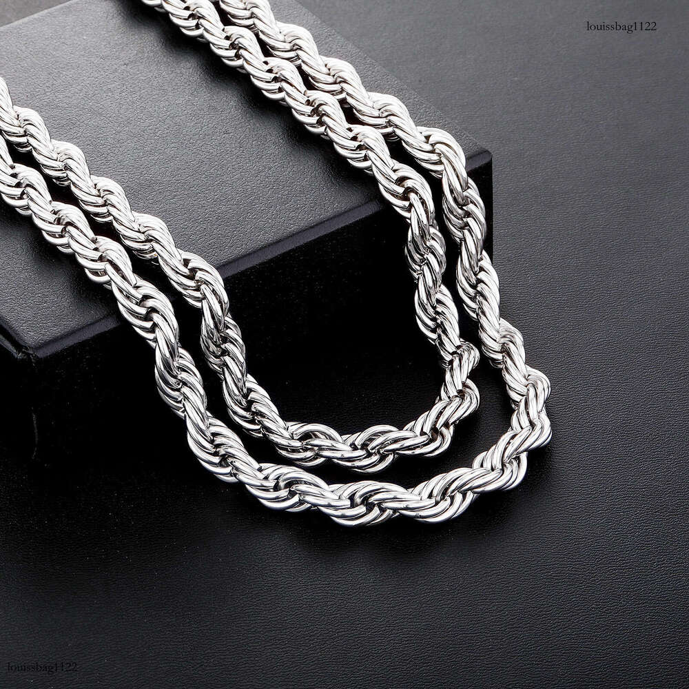 10MM Titanium Steel Twist Men's Hip-Hop Versatile Twisted Rope Vacuum Color-Retaining Gold-Plated Necklace