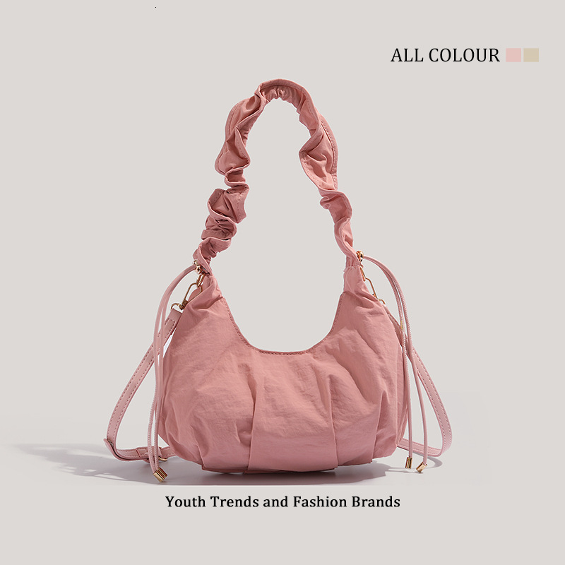 Lazy Style Ruched Single Shoulder for Women, Niche Design, Lightweight Sports Crossbody Bag ddmymoon