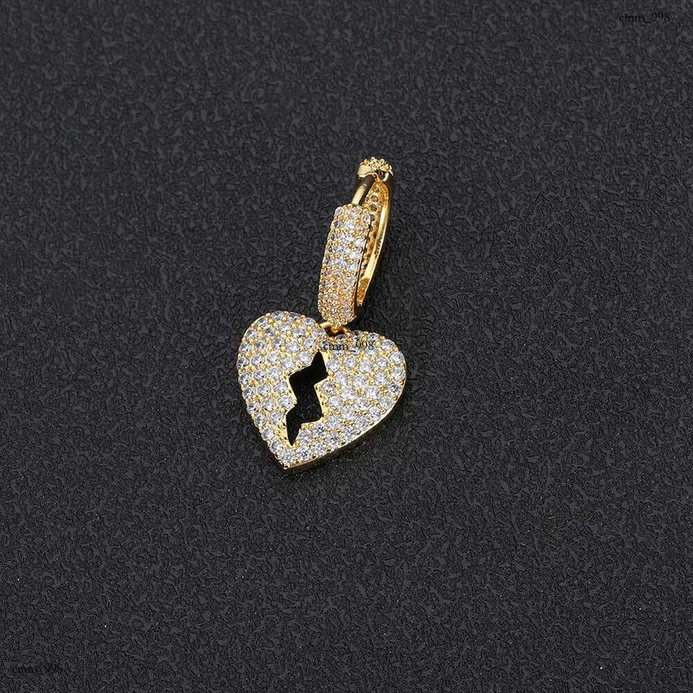 Heartbreak Hip Hop Full Zircon Personality Unisex Hiphop Stud Earrings