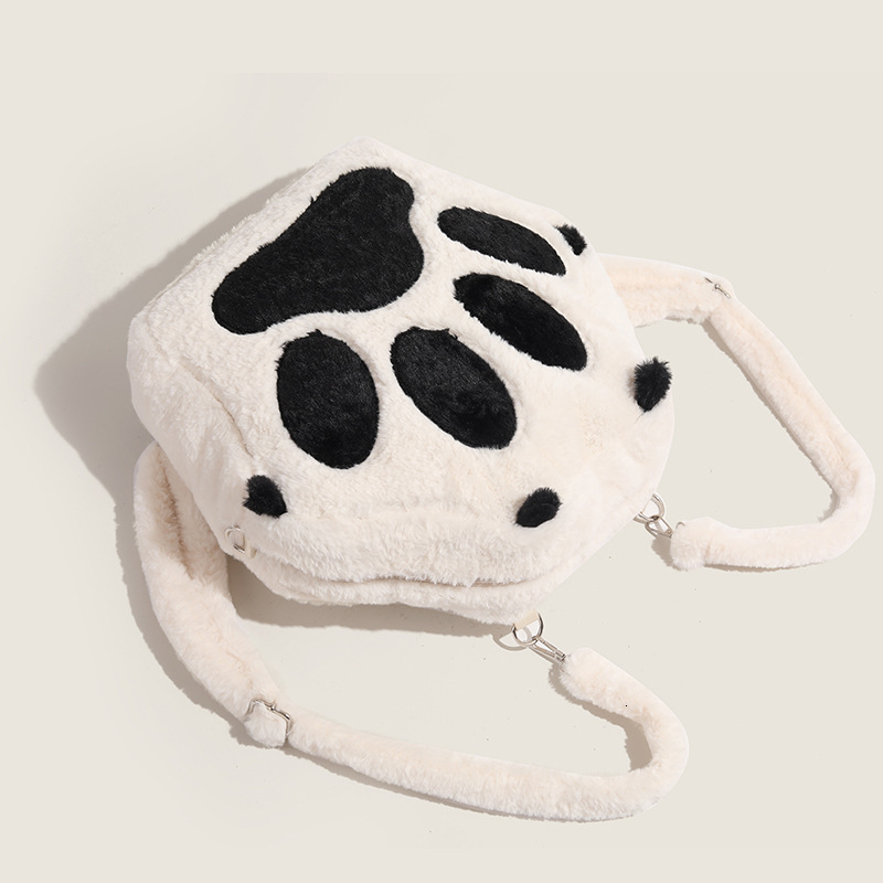 2025 Cute Cat Paw Plush Cartoon Backpack Girly Sweet ddmymoon