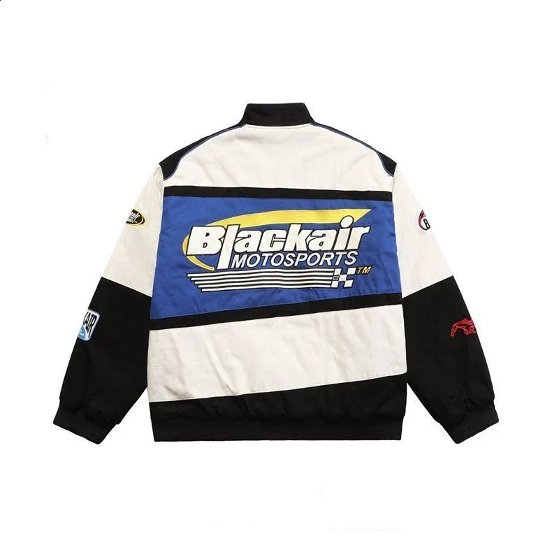 Vintage Racing Jacket Women Oversized Korean Streetwear Motorcycle Hip Hop Motorcycle Jackets Female Matching Baseball 250806