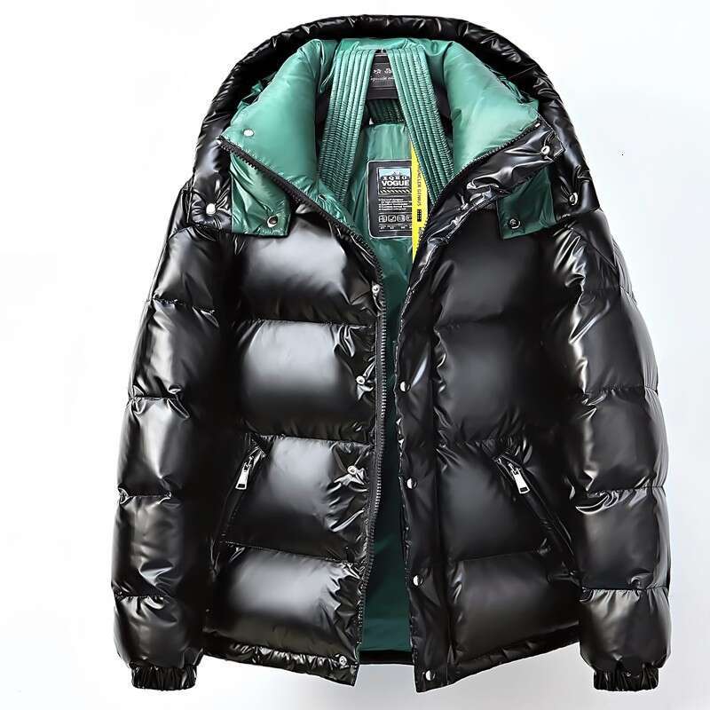 Clothing Bright Coat Men's Short Winter Couple Hooded Thick Warm Jacket