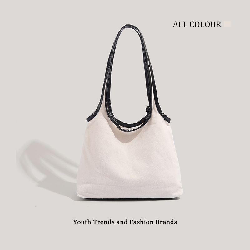 Handwritten Memory Tote 2025 Casual Lazy Style Canvas Large Capacity Shoulder Bag for Women ddmymoon