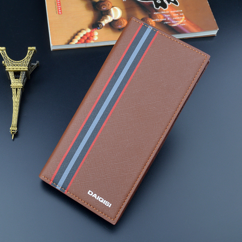 New Men's Wallet Long Clutch Vertical Luxury Bag Youth Leather Wallet Multi-card Designer Bag Slots Large Capacity Fashion Suit Wallet