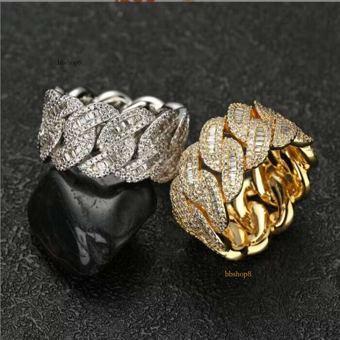 Fine Jewelry Iced Out Sterling Sier VVS Moissanite Dia Finger Band Ring for Hip Hop Men Rings
