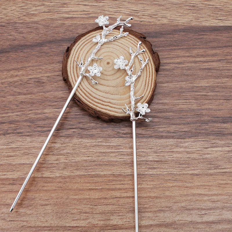 10 PCS 120mm Metal Alloy KC Gold/Silver Plated Branch Flowers Hair Sticks For Women Hairwear Decoration 250807