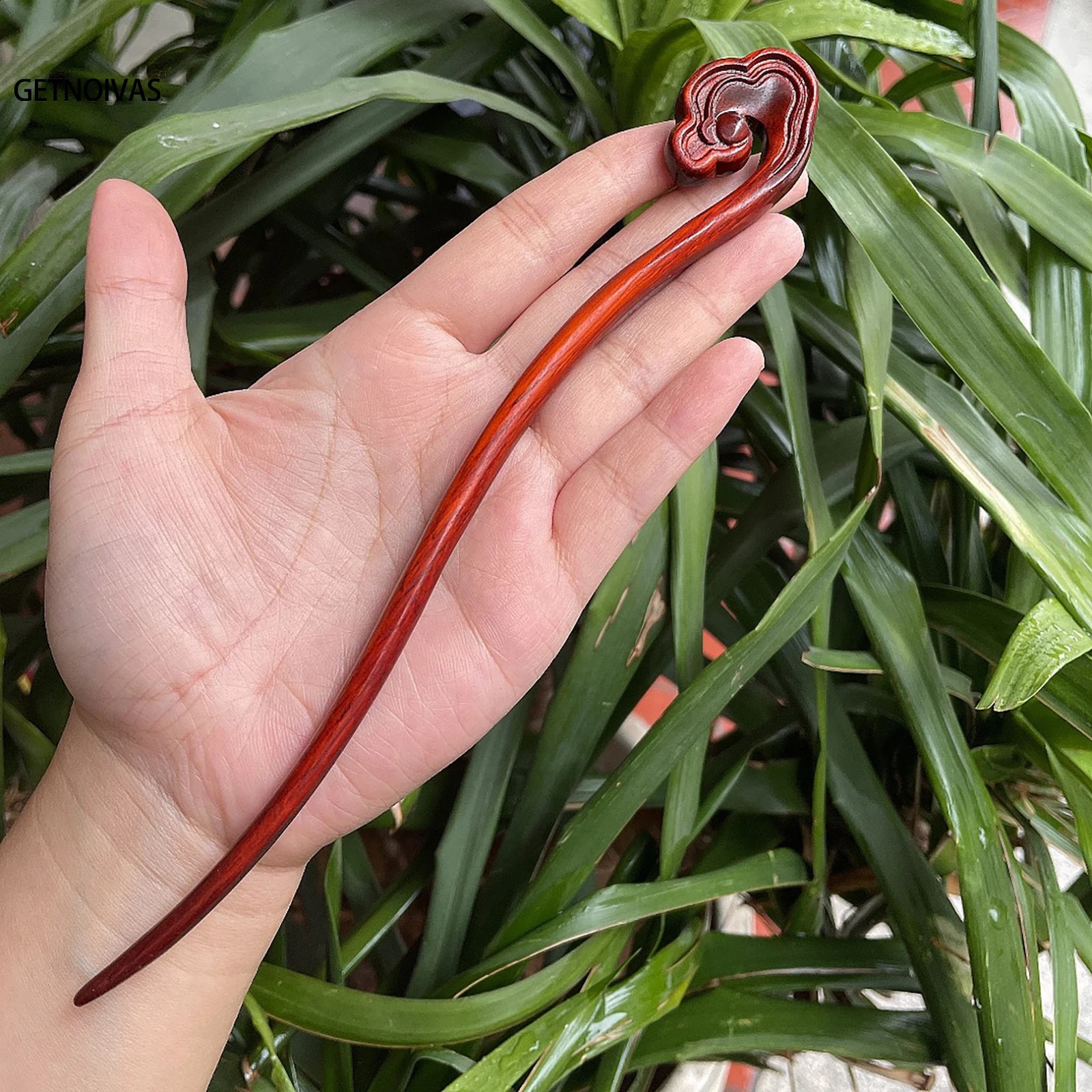 Chinese Retro Style Hair Stick Wooden Handmade Carved Hairpin Hollow Out Hairpin Women Hair Styling Tools Hair Accessories 250807