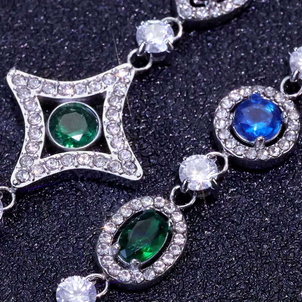 10mm Sterling Silver Chain Hip Hop Men's Moissanite chain Necklace Colorful Jewelry