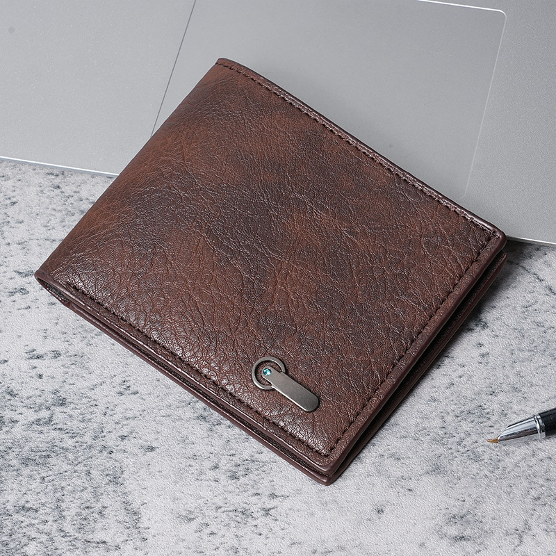 Men's Wallet Business Casual Short Luxury Bag Leather Wallet Cross-border Hot Sale In Stock Wholesale Casual Short Leather Bag Wholesale