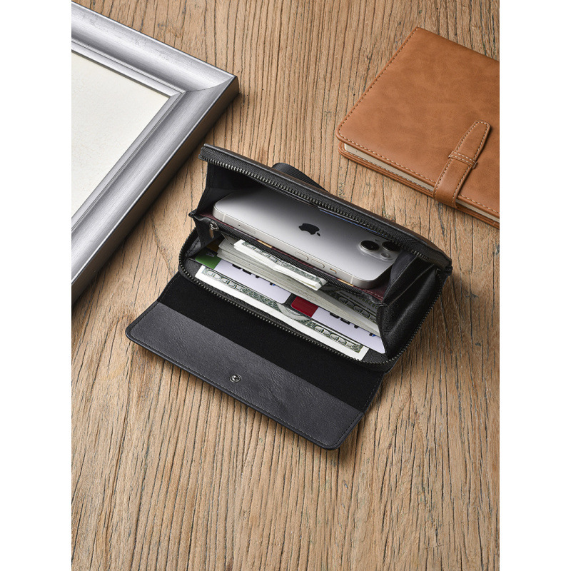 Men's Wallet Men's Bag PU Money Clip Clutch New Casual Phone Long Multi-card Luxury Bag Slot Manufacturer Wholesale Large Capacity