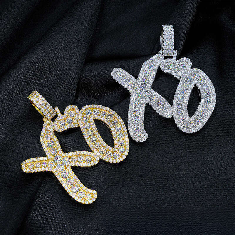 Hiphop Personality Iced Out VVS XO Full Dia Inlaid D Color Moissanite Necklace Pendant Hot Sale
