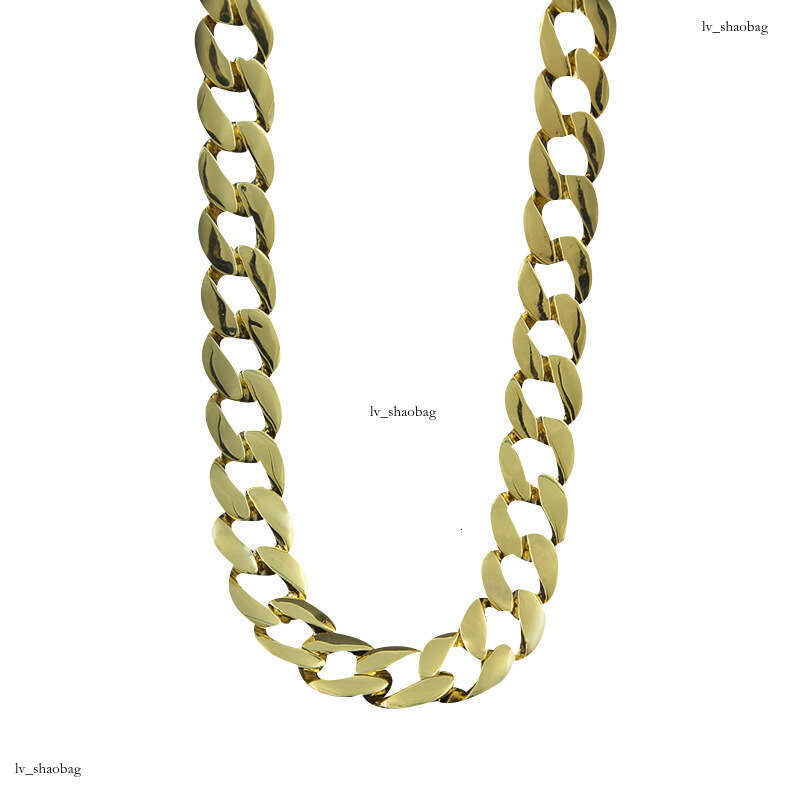 Trendy Brand Simple Fashion Chain Personality Hip-Hop Gold-Plated Smooth Miami Necklace Cuban Bracelet