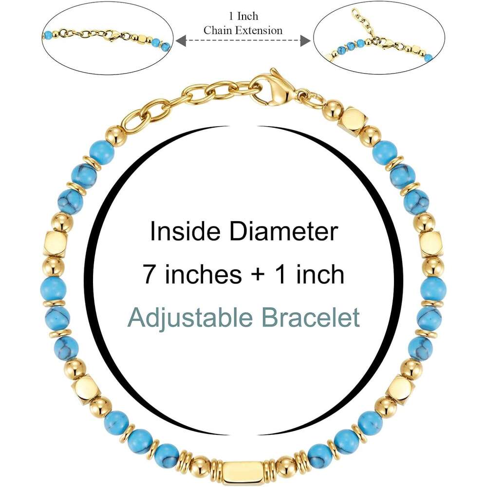 Beaded Bracelets Women - Sier and Gold Boho Bracelets, Trendy Jewelry Gifts for Lover, Mom, Friends