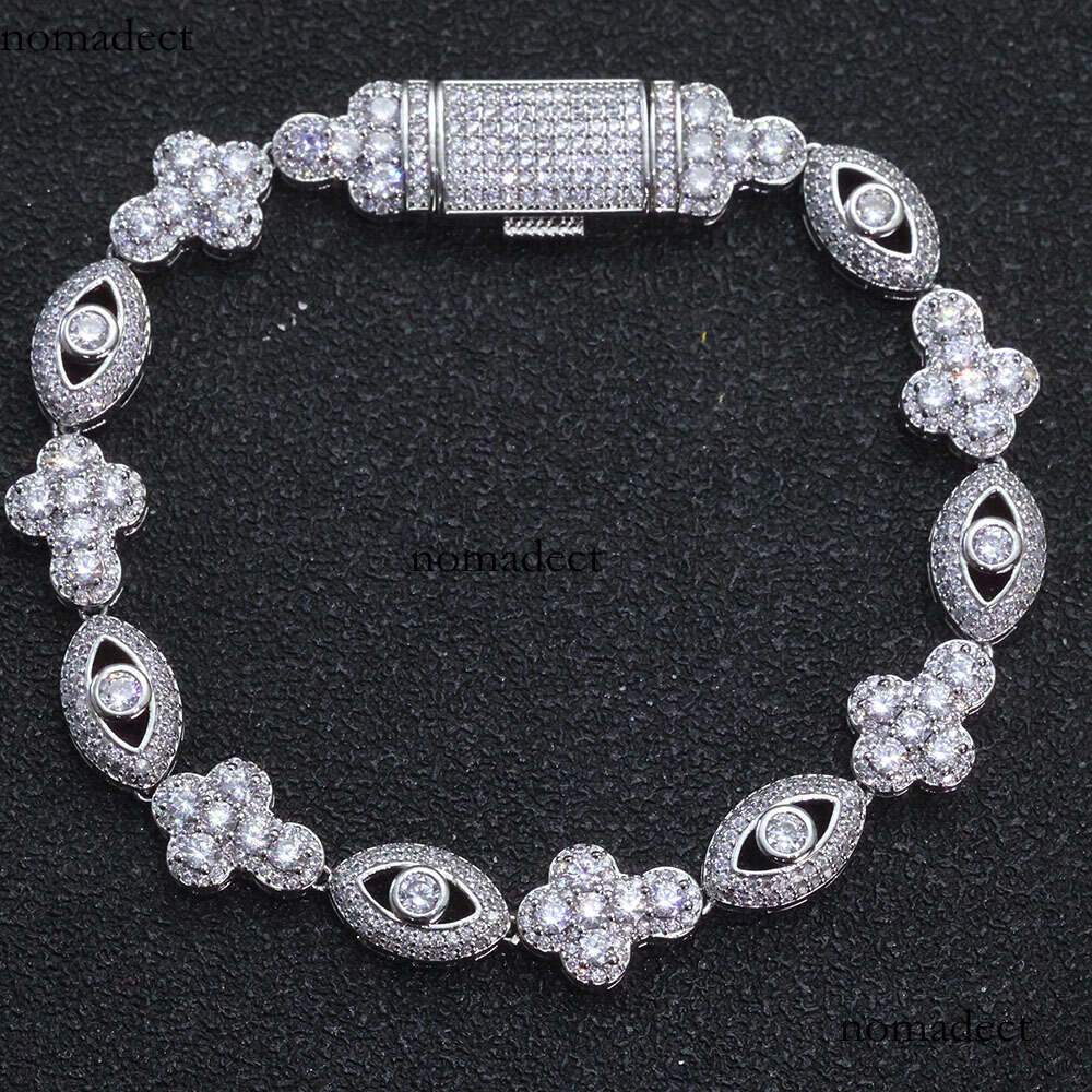 Cross for Men Versatile High-End Feel Hip-Hop Jewelry Zircon Bracelet