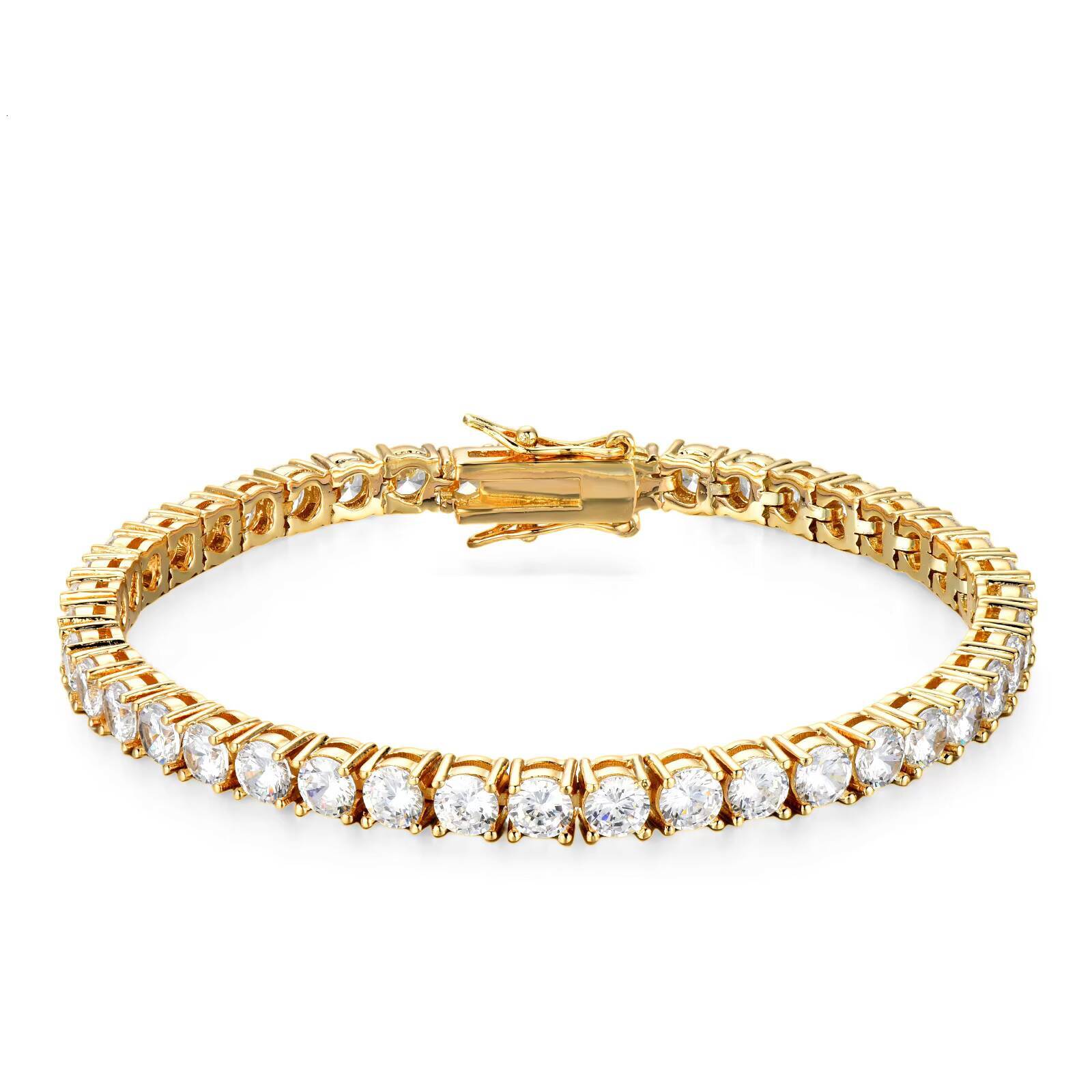2025 New Fashion Trendy Stainless Steel Gold Plated CZ Diamond Bracelet Wholesale Flower Shaped Bangles for Womens Gift