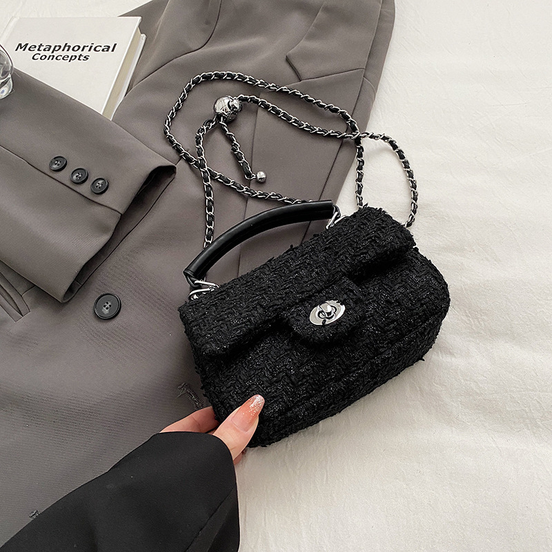 Women's Fashion Small Bag Luxury Bag Free Shipping Designer 2025 Autumn/winter Multifunctional New Fashion Wool Crossbody Bag With Chain Handle S