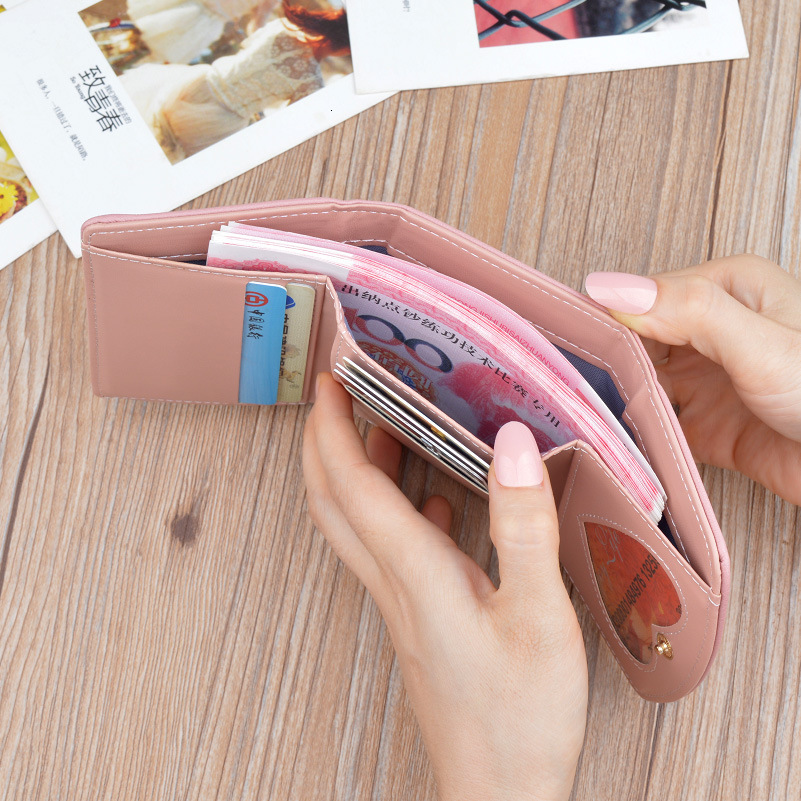 New Wallet Women's Short Wallet Female Student Fashion Designer Bag Simple Large Capacity Folding Soft Wallet Mini Luxury Bag Small Wallet