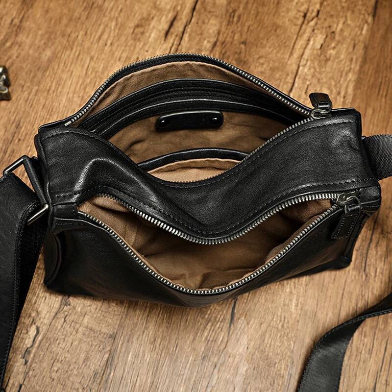 Original Messenger Fashion Men's Shoulder Genuine Leather Casual Boys Crossbody Bags Male Bag