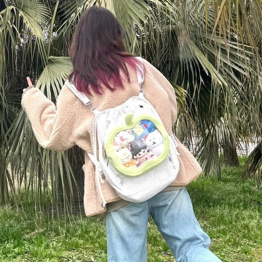 Clover Drawstring Printed for Students, Large Capacity Commuting Travel Backpack ddmymoon