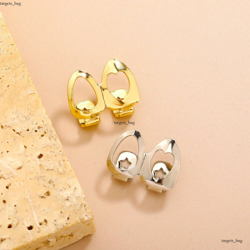 New Heart Double Hollow Tooth Bracelet Personality Gold Teeth Trendy Party Versatile Hip-Hop Accessories