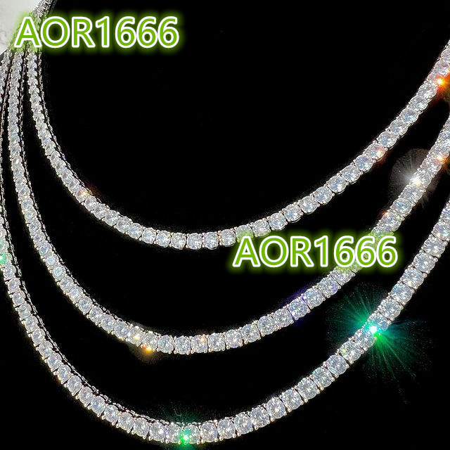 Non Tarnish Waterproof Jewelry PVD Gold Plated Stainless Steel VVS Moissanite Diamond Classic Tennis Bracelet Chain Necklace