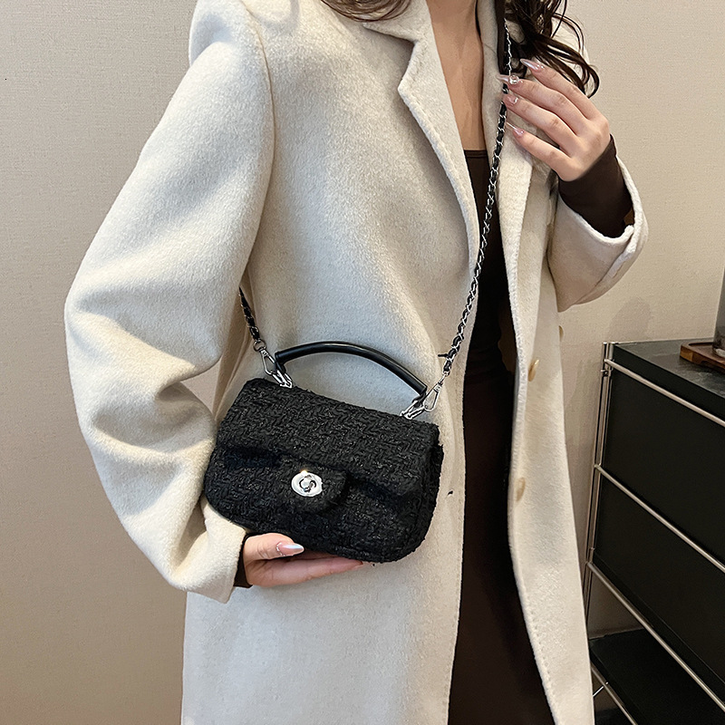 Women's Fashion Small Bag Luxury Bag Free Shipping Designer 2025 Autumn/winter Multifunctional New Fashion Wool Crossbody Bag With Chain Handle S