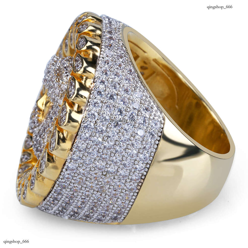 Men's Avatar Personality Micro Paved Full Zircon Hip Hop Ring Jewelry