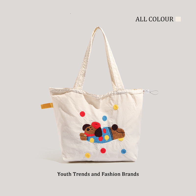 Korean Style 2025 New Cute Cartoon Dachshund Tote Fashion Versatile Shoulder Bag for Women ddmymoon