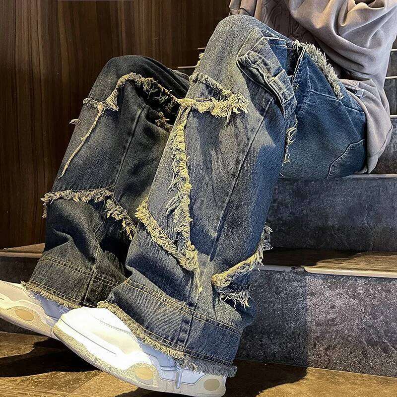 Streetwear Big Star Edge Jeans Cargo Men Women Clothing Y2K Loose Hip Hop Wide Leg Pants Haruku Casual Denim Trousers