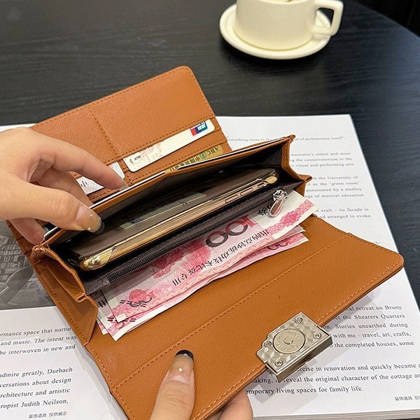 2025 Luxury Bag New Cross-border Women's Wallet Card Holder All-in-one Bag Casual Designer Bag Long Multi-card Slot Wallet Trendy Clutch