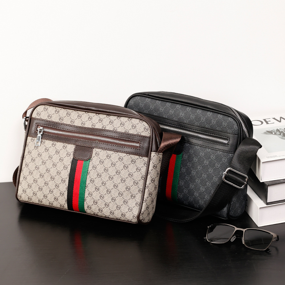 New fashion shoulder bag men's trend all kinds of multifunctional mobile phone bag leisure large capacity satchell bag 2025s hot
