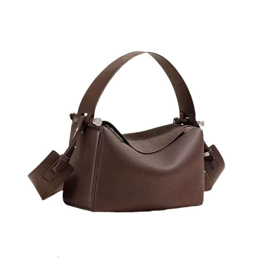 Handheld Pillow for Women New Genuine Leather Crossbody Top Layer Shoulder High end Niche Cowhide Bag