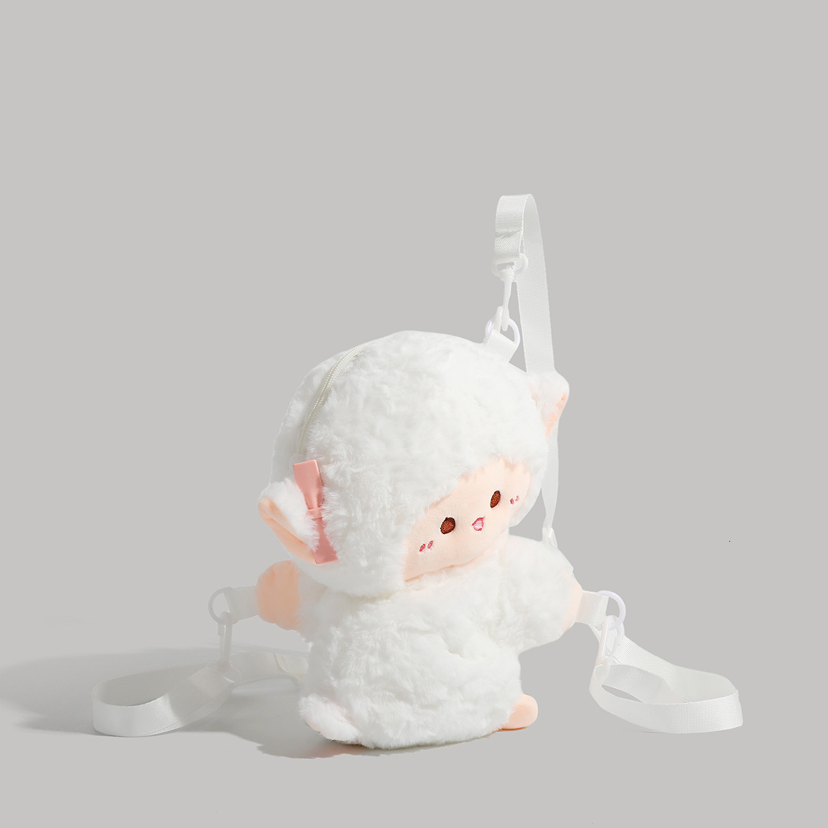 Little Lamb Cute Plush Doll Double Shoulder Backpack Cartoon Small Bag ddmymoon