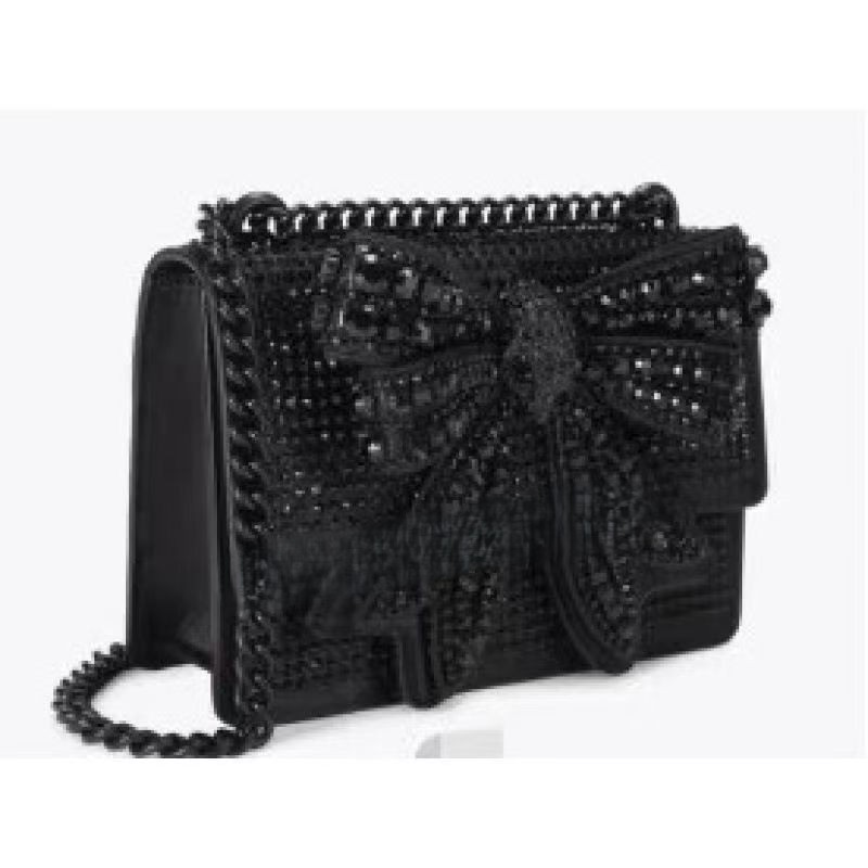 2025 Crystal Decorated Bow Perfume Pouch, Women's New Summer Fashion Brand Bag, Sparkling Bow Decoration, Floral Perfume Pouch