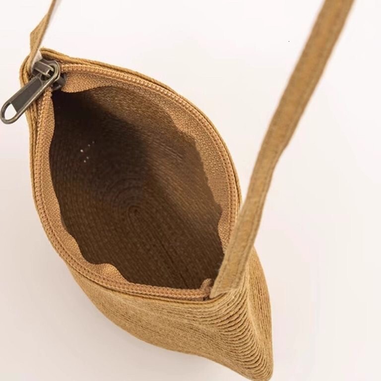 Summer Mini Drawstring Versatile Straw Small Women's Shoulder Crossbody Trendy Woven Bag New Style for Women ddmymoon