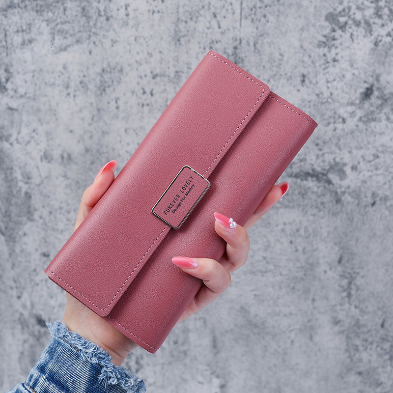 Factory Direct Sale Women's Wallet Korean Style 70% Off Long Plaid Buckle Clutch Multi-card Slot PU Leather Wallet Luxury Bag Card Holder
