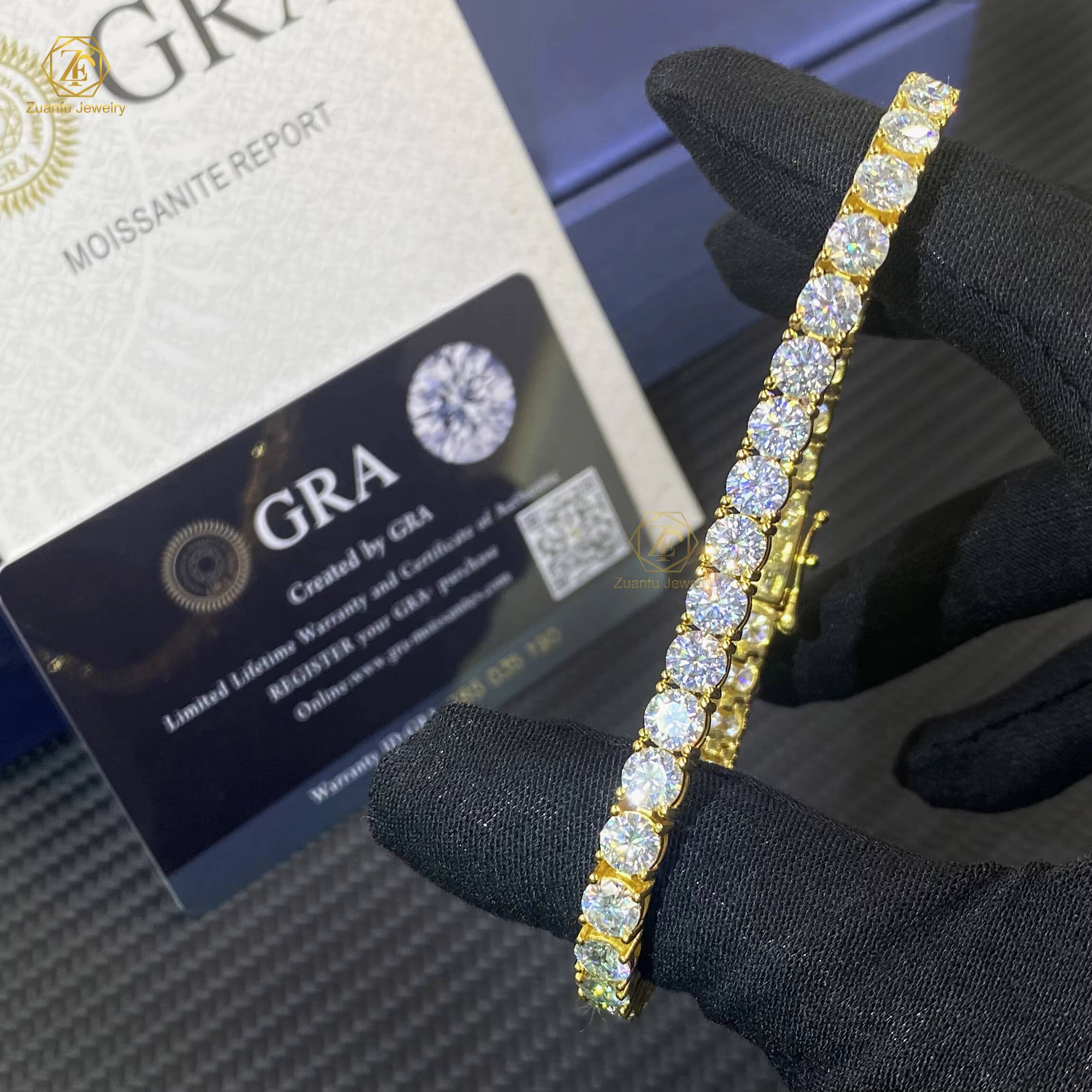Hip Hop Jewelry High Quality VVS 925 Silver Moissanite Chain 2mm 3mm 4mm 5mm 6.5mm Moissanite Tennis Chain Necklace