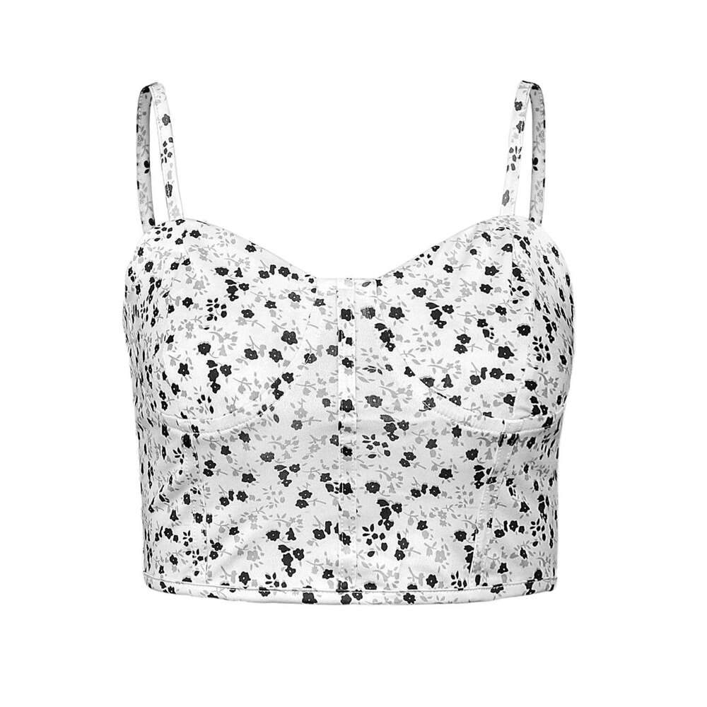 Summer Women's Sexy Crop Floral Vest Inner Outer Wear Camisole Top