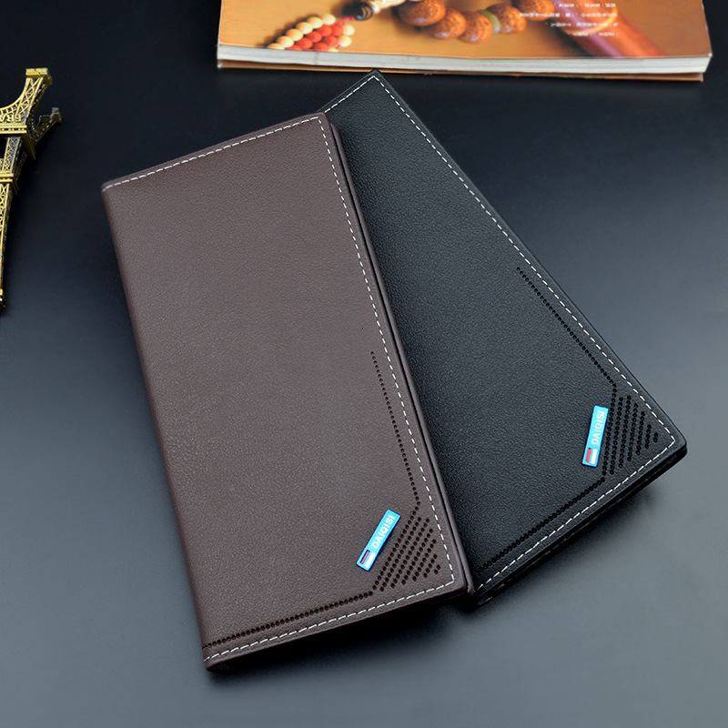 New Men's Luxury Bag Wallet Long Style Thin Youth Soft Leather Wallet Multi-card Designer Bag Slots Large Capacity Fashion Suit Wallet