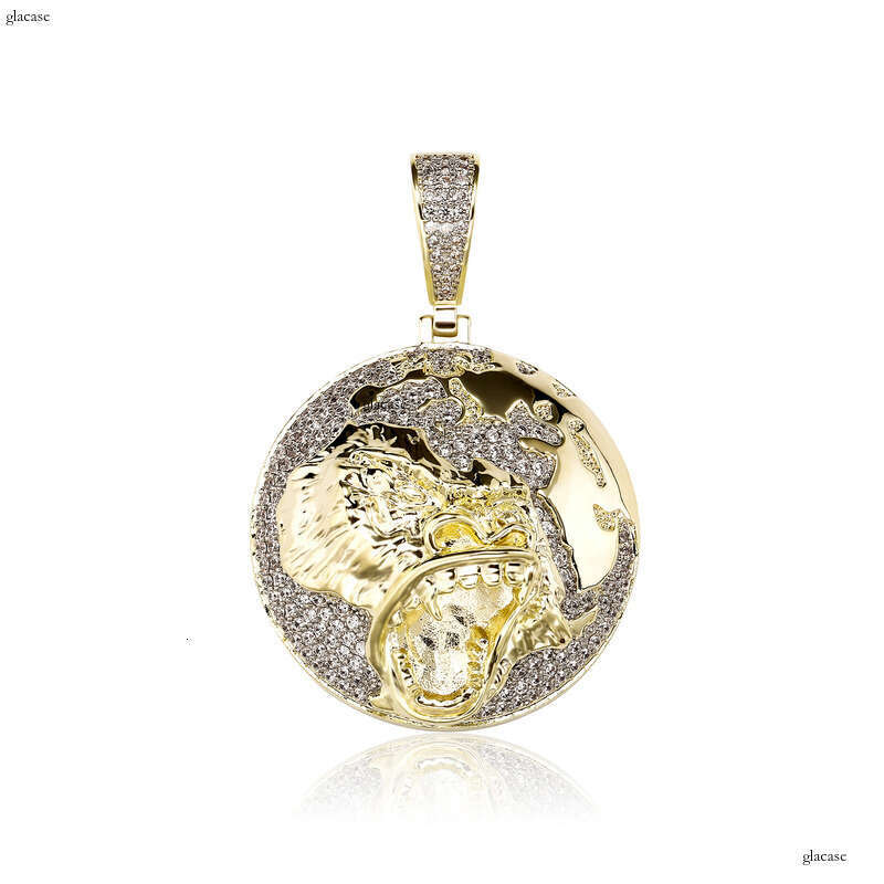 Hip Hop Rap Necklace Jewelry Full Moissanite chain Personality Exaggerated Fashion Pendant Accessories for Men and Women