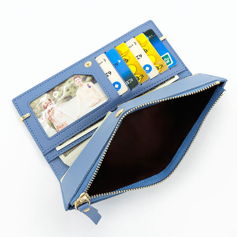 Fashion Casual Suede Patchwork Women's Long Wallet Large Luxury Bag Capacity Card Holder Coin Purse Women's Clutch Wholesale