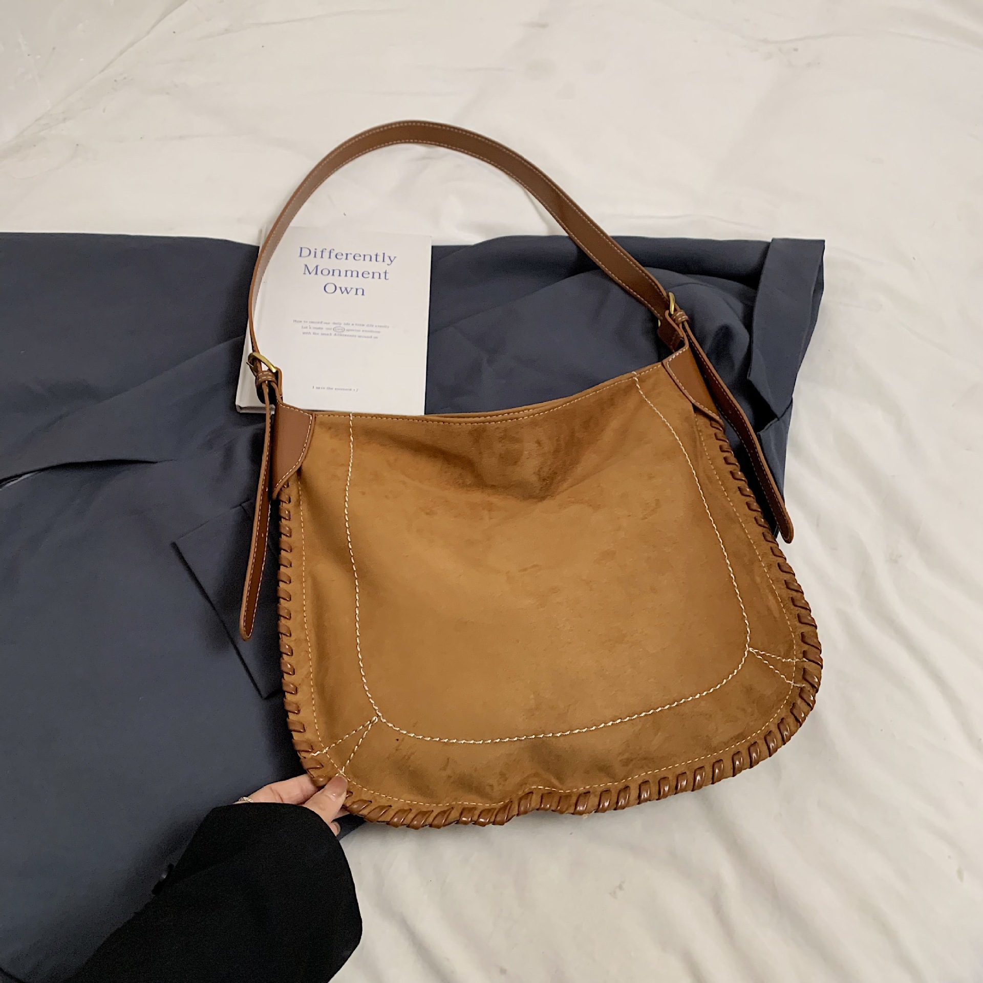 Frosted Vintage Luxury Bag Bag For Designer Bag Women Large Capacity 2025 New Autumn Winter Casual Shoulder Shopping Bag Commuting Tote Bag