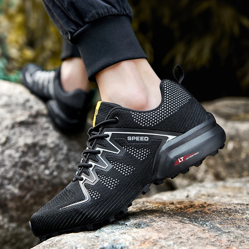 Summer Mens Hiking Shoes Mesh Hiking Tactical Training Shoes Outdoor Walking Travel Hiking Sports Shoes Men Size 40-47 250805