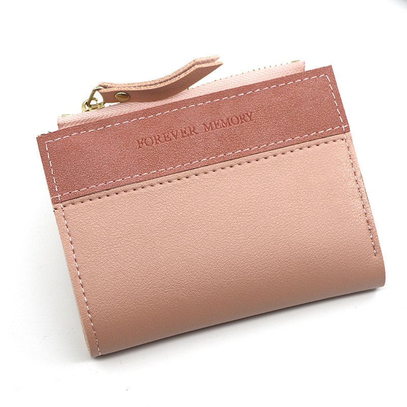 Fashion New Women's Short Wallet Color-block Short Leather Wallet Tassel Zipper Multi-card Slot Coin Luxury Bag Purse Card Holder Coin Bag
