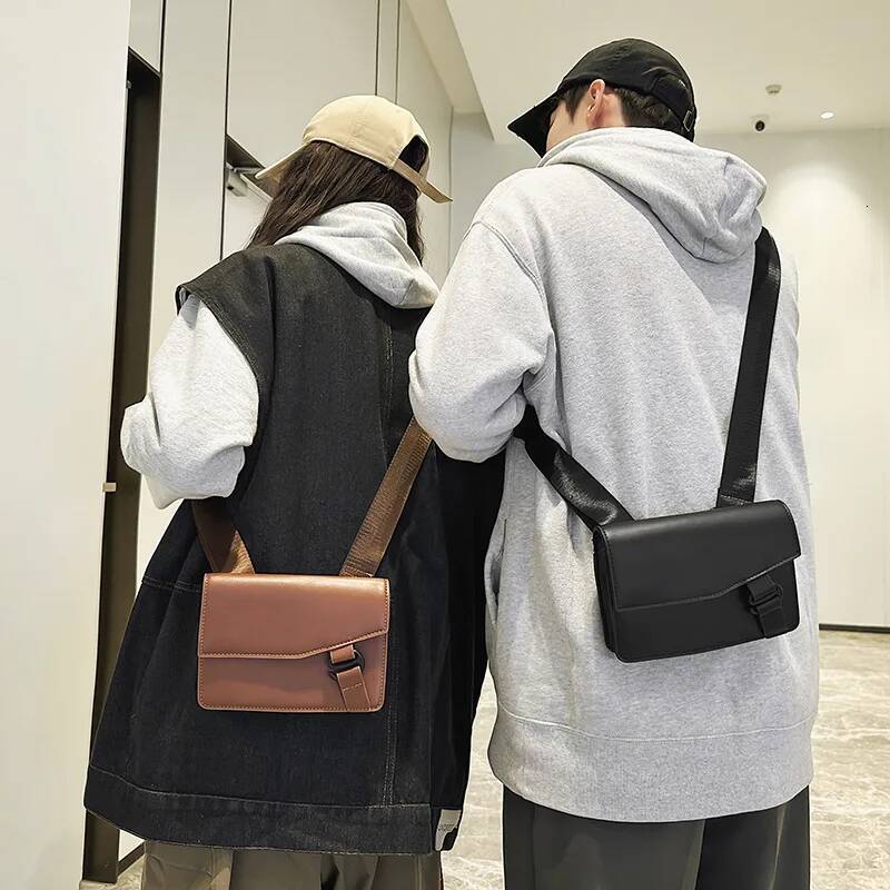 Crossbody for Men 2024 New Casual Messenger Shoulder Korean Trendy Brand Mobile Phone Storage Small Square Bag