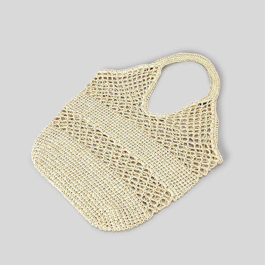 Casual Hollow Straw Women Shoulder Bags Paper Woven Lady Handbags Handmade Summer Beach Large Tote Bag Big Shopper Purses