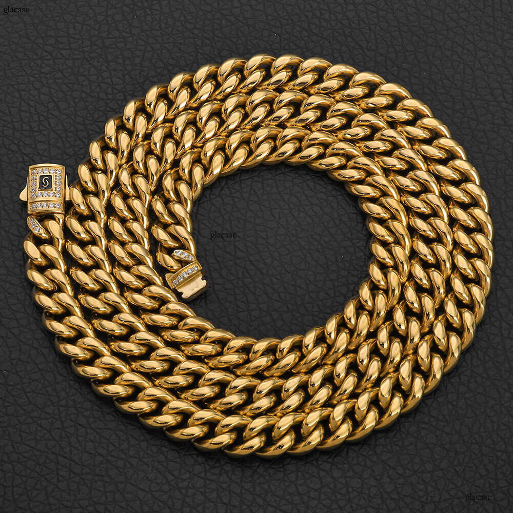 Round Polished Cuban Chain High-Quality Hip-Hop Trend Sterling Silver Men's Necklace