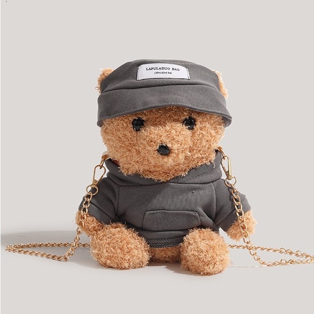 Plush Autumn Winter 2025 New Chain Crossbody Cute Cartoon Doll Bag ddmymoon