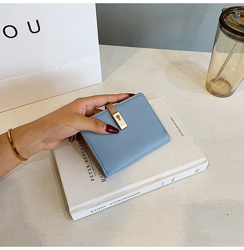 Minimalist Cross-border Foldable Wallet Summer New Mori Style Japanese And Korean Trend Designer Bag Candy Color Luxury Bag Student Short Wallet